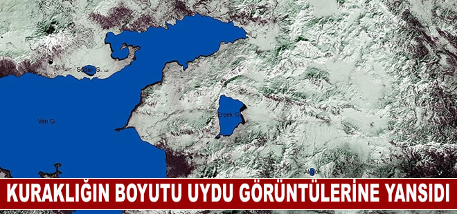 Van Gölü havzasındaki kuraklığın boyutu uydu görüntülerine yansıdı