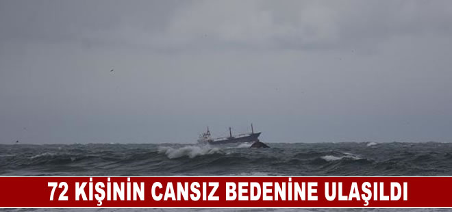 Batan teknedeki yolculardan 72'sinin cesedine ulaşıldı