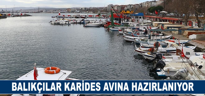 Tekirdağ'da küçük tekne balıkçıları karides avlamaya hazırlanıyor