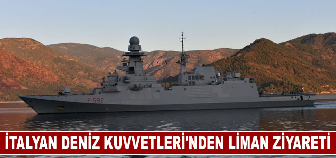 İtalyan Deniz Kuvvetlerine ait fırkateynden Aksaz'a liman ziyareti