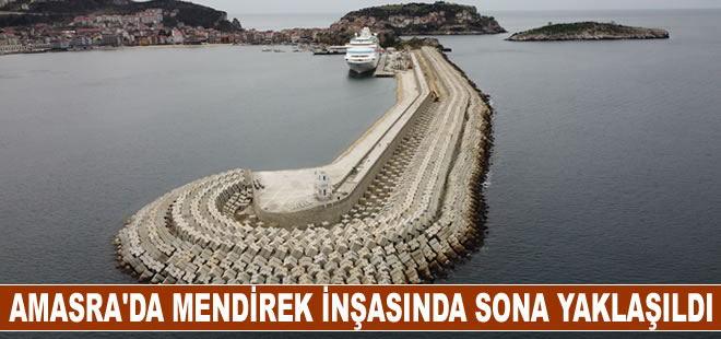 Amasra'da mendirek inşasında sona yaklaşıldı