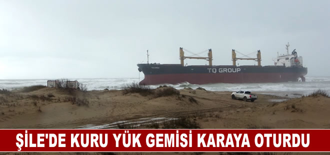 Şile'de kuru yük gemisi karaya oturdu