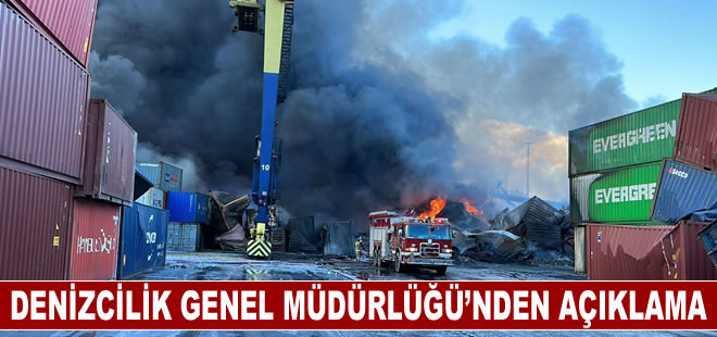 Denizcilik Genel Müdürlüğü, İskenderun Limanı'ndaki yangının kontrol altına alındığını açıkladı