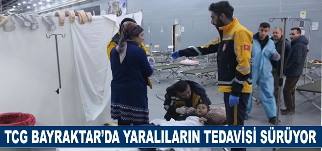 TCG Bayraktar’da yaralı vatandaşların tedavisi sürüyor