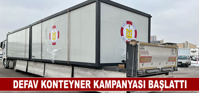 DEFAV konteyner kampanyası başlattı