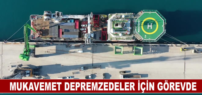 Türkiye'nin su altı inşaat gemisi "Mukavemet" depremzedeler için görevde