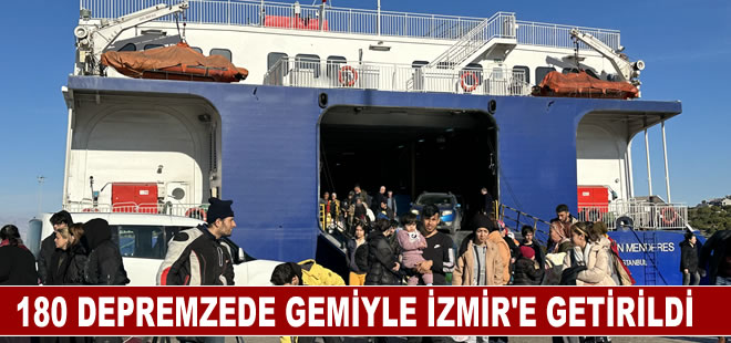 İskenderun'dan 180 depremzede gemiyle İzmir'e getirildi