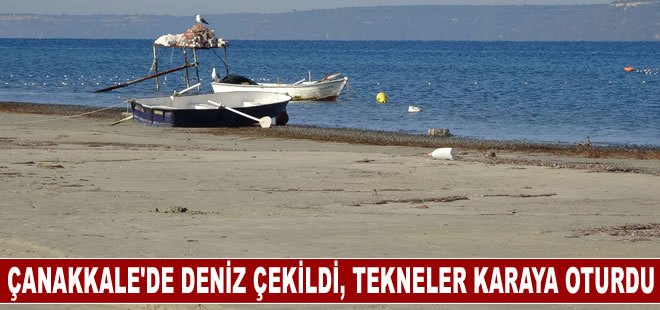 Çanakkale'de deniz 20 metre çekildi