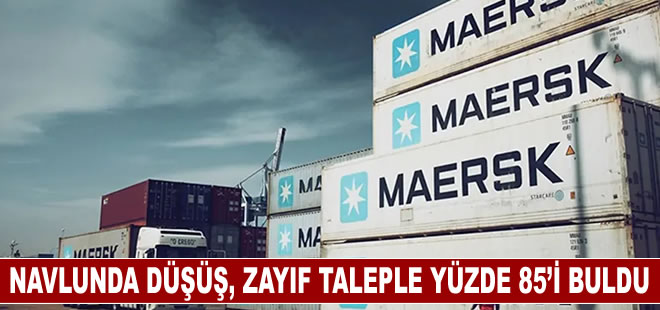 Navlunda düşüş, zayıf taleple yüzde 85’i buldu