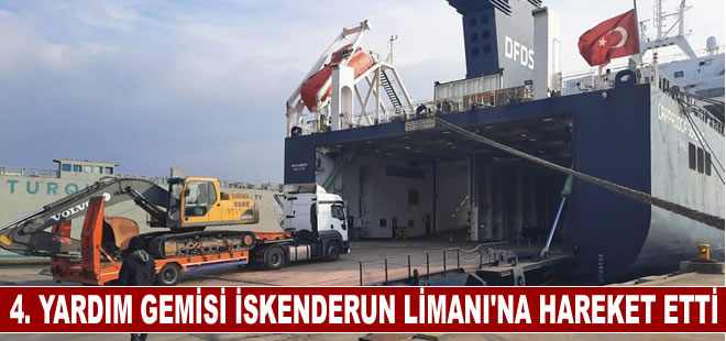 İstanbul’dan kalkan 4. yardım gemisi İskenderun Limanı'na hareket etti