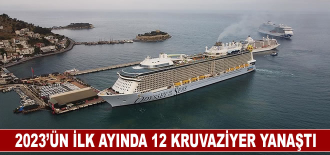 2023’ün ilk ayında Türkiye limanlarına 12 kruvaziyer geldi