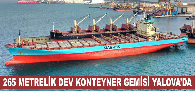 265 metrelik konteyner gemisi Yalova’da bakıma alındı