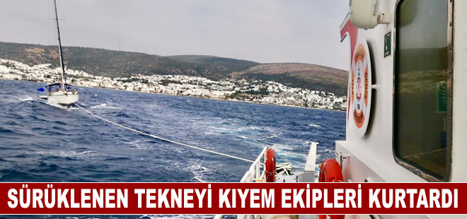 Sürüklenen 15 metrelik tekneyi KIYEM ekipleri kurtardı