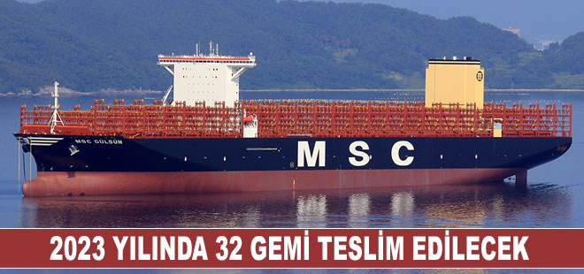 2023 yılında 32 gemi teslim edilecek