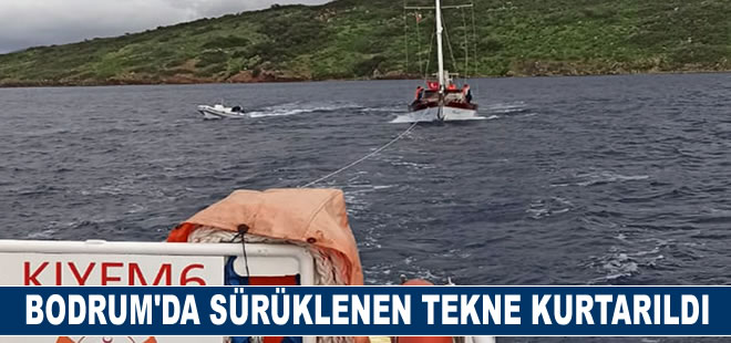 Motor arızası nedeniyle sürüklenen tekne kurtarıldı