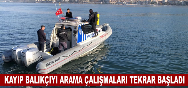 Marmara Denizi'nde kaybolan kişiyi arama çalışmaları tekrar başladı