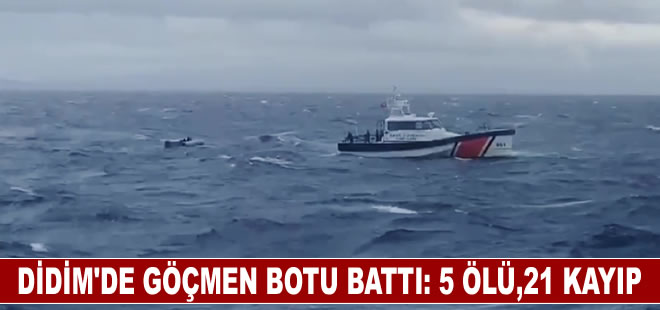 Didim’de göçmenlerin olduğu lastik bot battı: 5 ölü