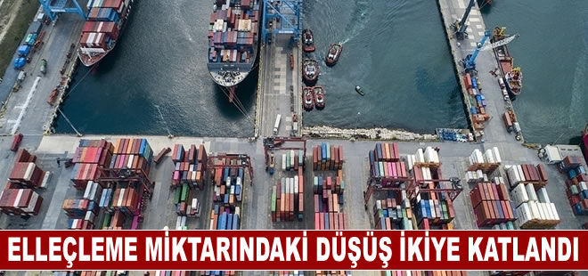 Elleçlenen yük miktarındaki düşüş oranı, şubat ayında ikiye katlandı