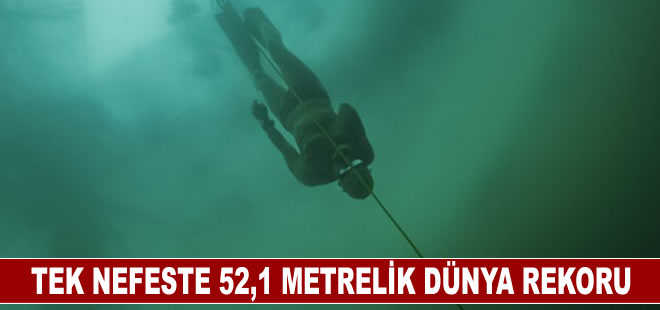 Çek serbest dalgıç, tek nefeste 52,1 metreye dalarak dünya rekoru kırdı