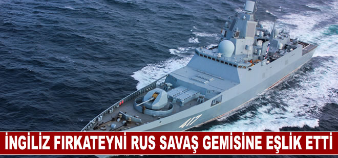 İngiliz fırkateyni, Rus savaş gemisinin geçişine eşlik etti