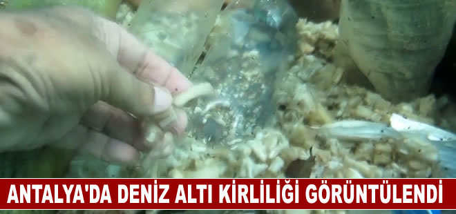 Konyaaltı'nda denizin dibinde yakışmayan görüntüler