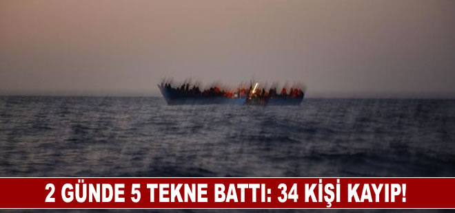 Tunus'ta 2 günde 5'inci göçmen teknesi battı: 34 kayıp