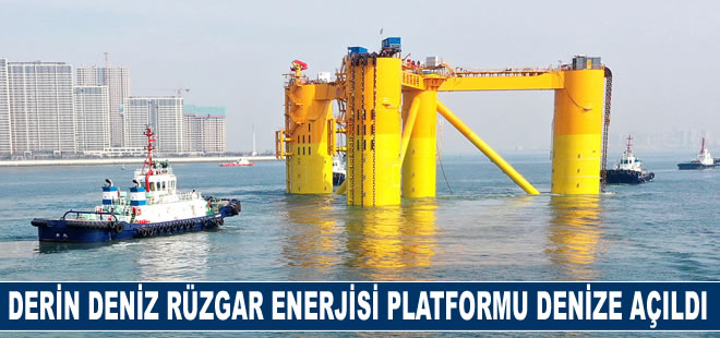 Çin'in ilk derin deniz yüzer rüzgar enerjisi platformu denize açıldı