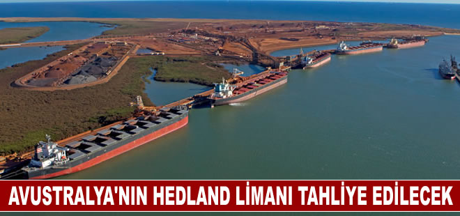 Avustralya'nın Hedland limanı tahliye edilecek