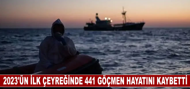 Orta Akdeniz'de 2023'ün ilk çeyreğinde 441 düzensiz göçmen hayatını kaybetti