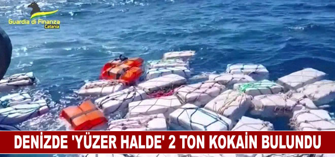 Sicilya açıklarında 'yüzer halde' 2 ton kokain bulundu