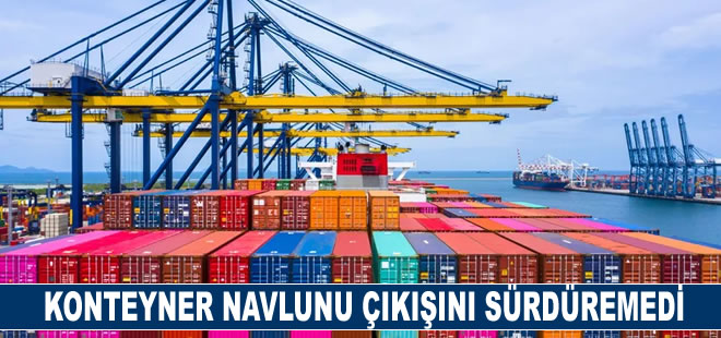 Konteyner navlunu çıkışını sürdüremedi