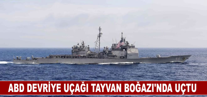 ABD donanmasına ait devriye uçağı Tayvan Boğazı'nda uçtu