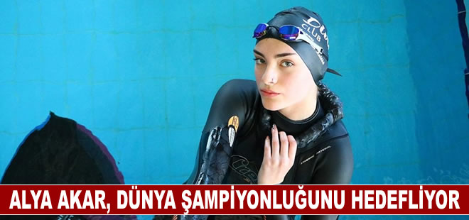 Milli sporcu Alya Akar, serbest dalışta dünya şampiyonluğu hedefiyle çalışıyor