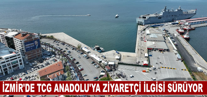 İzmir'de TCG Anadolu'ya ziyaretçi ilgisi sürüyor