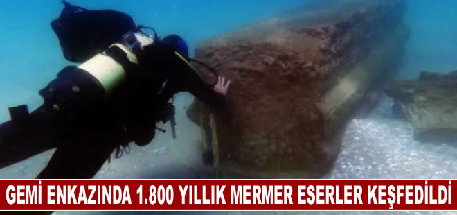 Gemi enkazında 1.800 yıllık mermer eserler keşfedildi