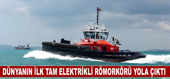 Dünyanın ilk tam elektrikli römorkörü Kanada'daki Seaspan'a doğru yola çıktı