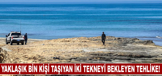 Yardım çağrılarına cevap alamayan, yaklaşık bin kişiyi taşıyan iki tekne su almaya başladı