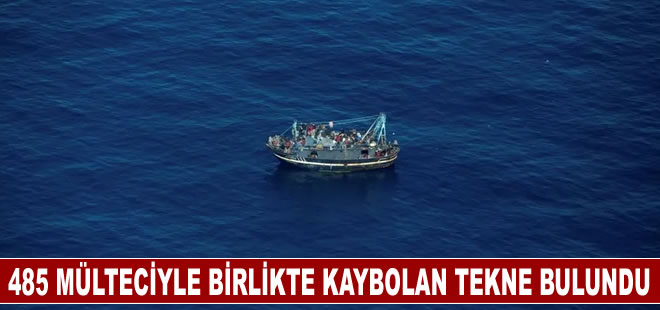 BM, 485 mülteciyle birlikte kaybolan teknenin bulunduğunu açıkladı