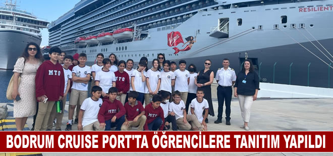 Bodrum Cruise Port'ta öğrencilere deniz turizmi ve liman tanıtımı yapıldı