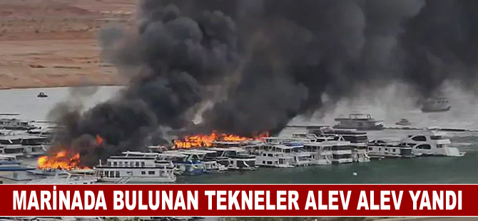 Wahweap marinada tekneler alev alev yandı