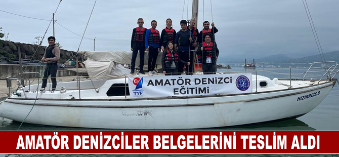 Amatör denizciler belgelerini teslim aldı