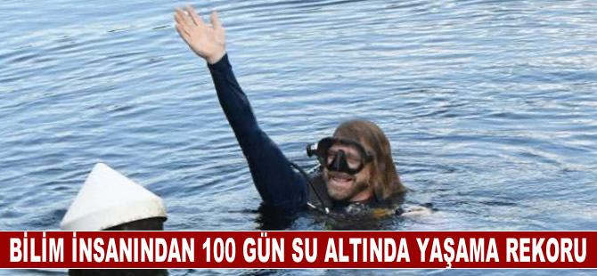 "Denizaltında en uzun süre yaşama" rekorunu kıran bilim insanı 100 gün su altında yaşadı