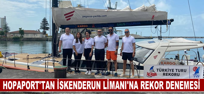 6 yelkenci rekor denemesi icin Hopa Limanından start aldı