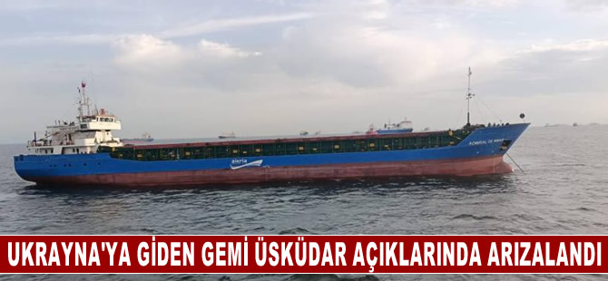 Üsküdar açıklarında arızalanan konteyner gemisi kurtarıldı