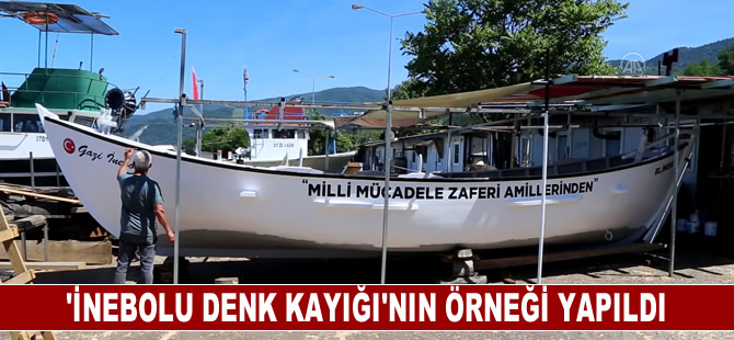 Milli Mücadele'de cephane taşınmasında kullanılan İnebolu denk kayığının örneği yapıldı