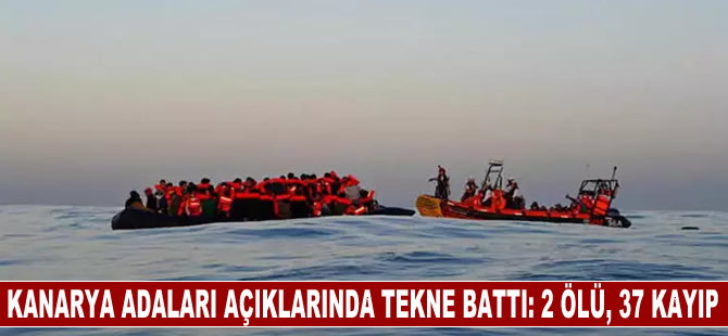 Kanarya Adaları açıklarında tekne battı