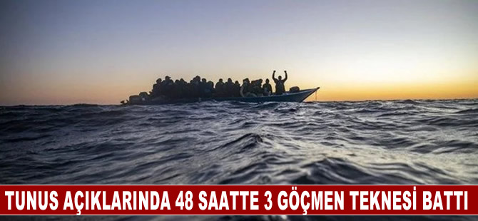 Tunus açıklarında 48 saatte 3 göçmen teknesi battı, 3 ölü 12 kayıp