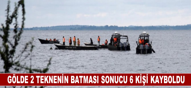 Viktorya Gölü'nde 2 teknenin batması sonucu 6 kişi kayboldu