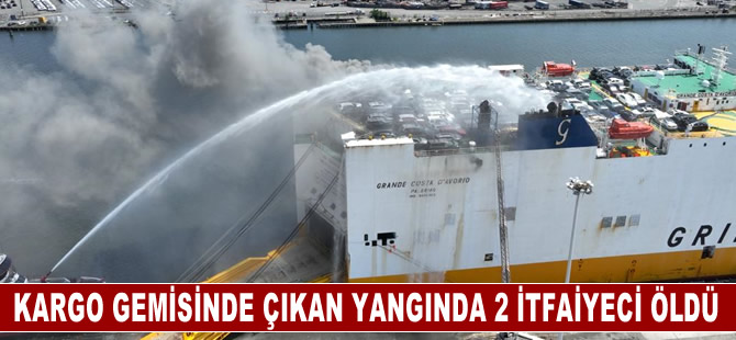 Newark Limanı'nda Kargo Gemisi Yangınında İki İtfaiyeci Öldü