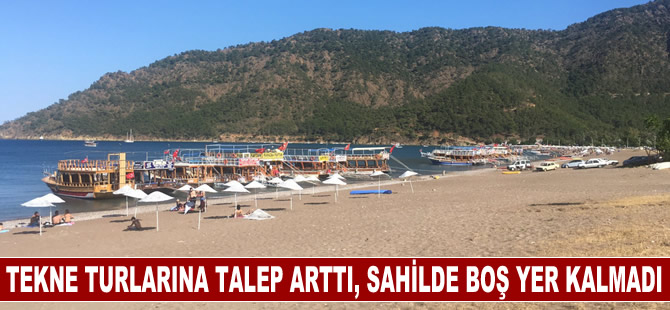 Tekne turlarına talep arttı, sahilde boş yer kalmadı